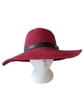Wallaroo Hat Red Large Brim Harper Hat / UV Protection in Cranberry